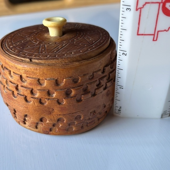Swedish bentwood round box Scandinavian Svepask birch bark Näver - Picture 11 of 12